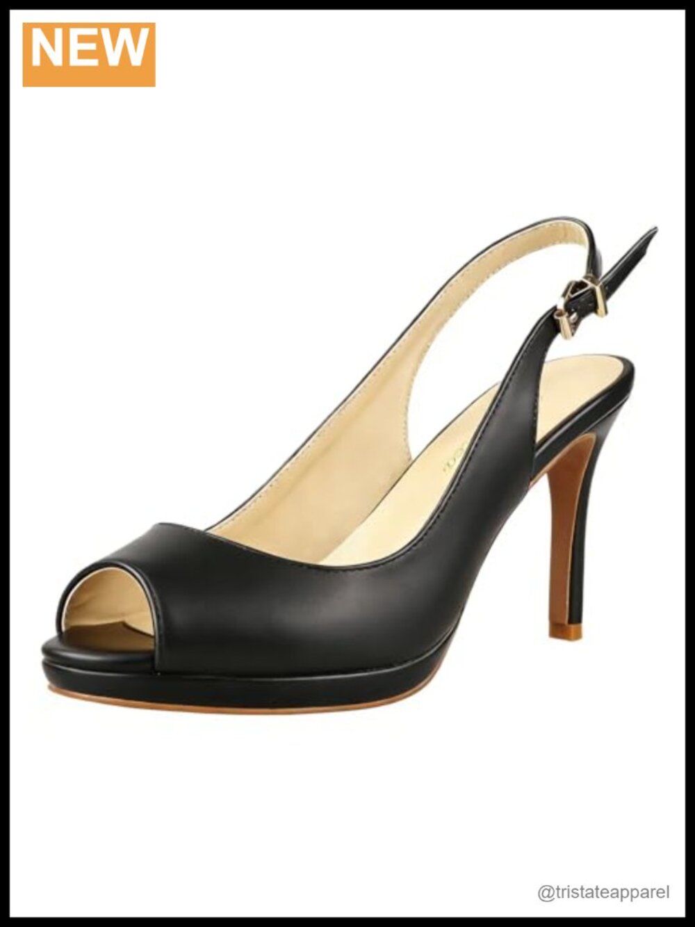 Women's Peep Toe Slingback Platform Stiletto Heels Dress Pumps